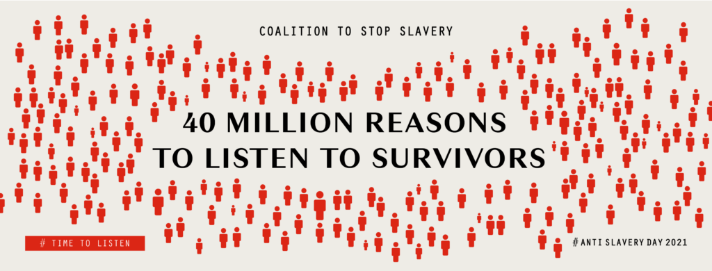 40 million people in slavery illustration