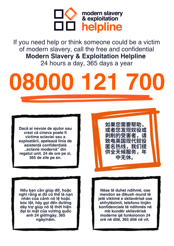 A4 Helpline Poster White